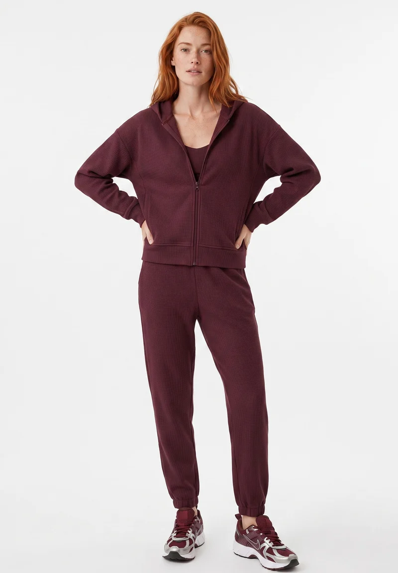 JENNIFER | Waffel-Hoodiejacke aus Bio-Baumwolle & recyceltem Polyester