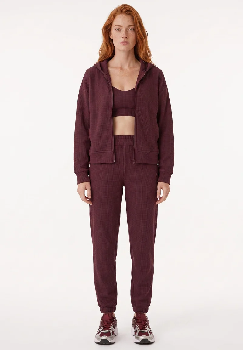 JENNIFER | Waffel-Hoodiejacke aus Bio-Baumwolle & recyceltem Polyester