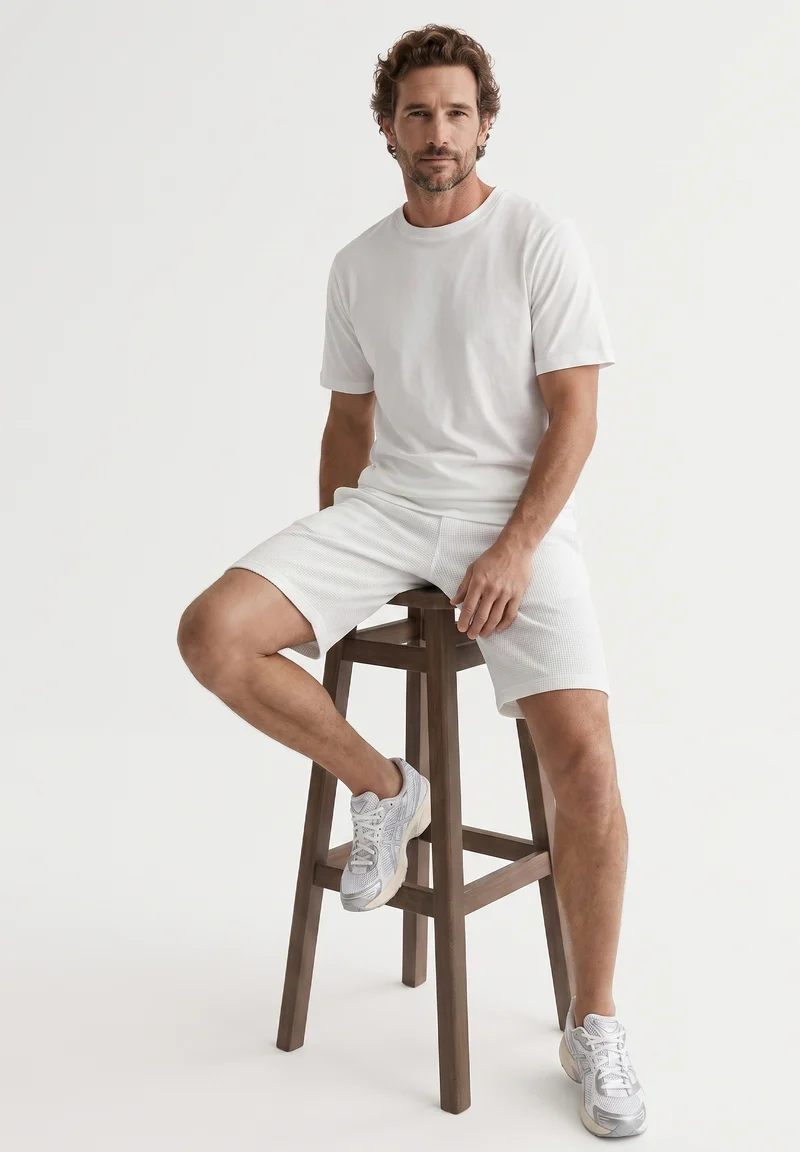 STEVVEN | Waffel-Shorts aus Bio-Baumwolle & recyceltem Polyester
