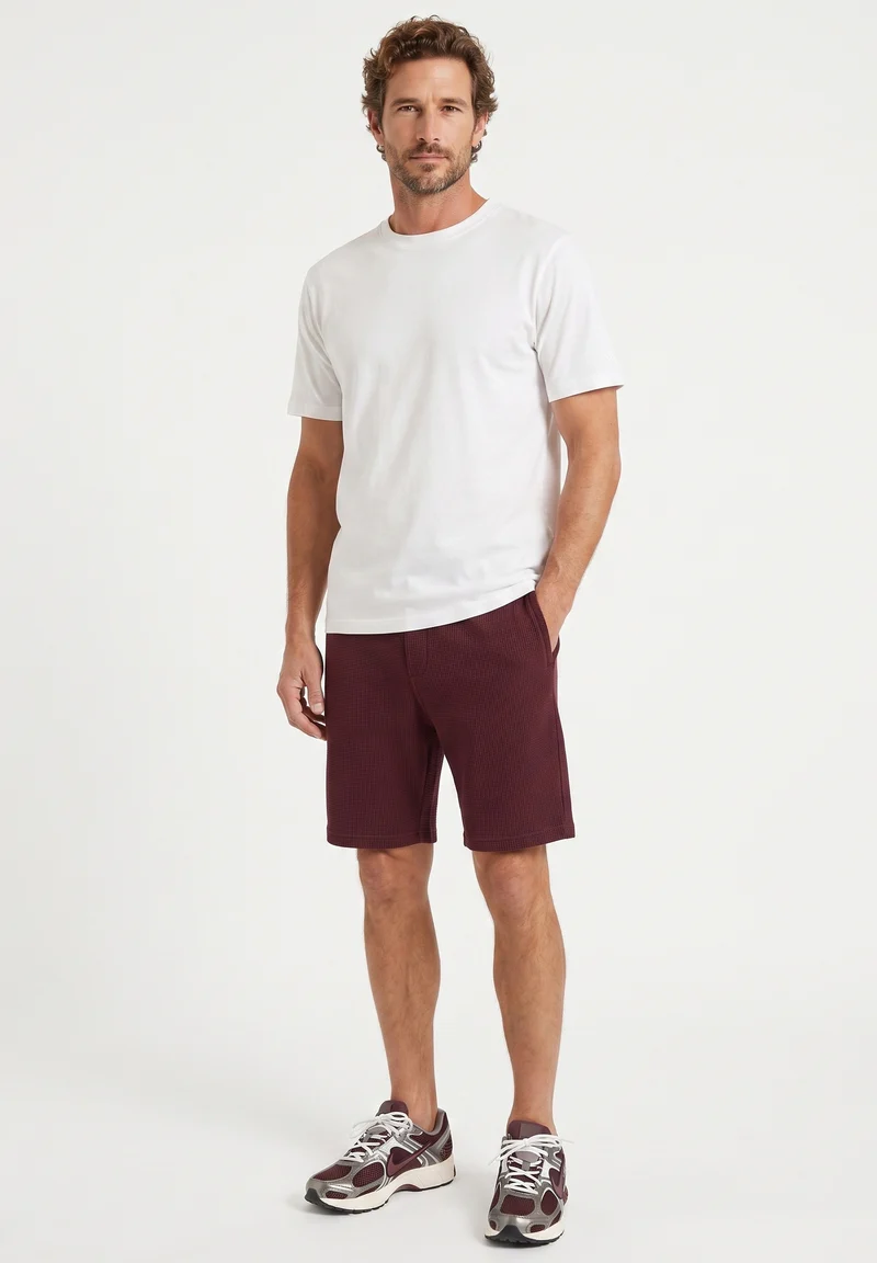 STEVVEN | Waffel-Shorts aus Bio-Baumwolle & recyceltem Polyester