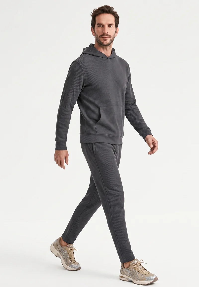 POZZAN | Waffel Jogginghose aus Bio-Baumwolle & recyceltem Polyester