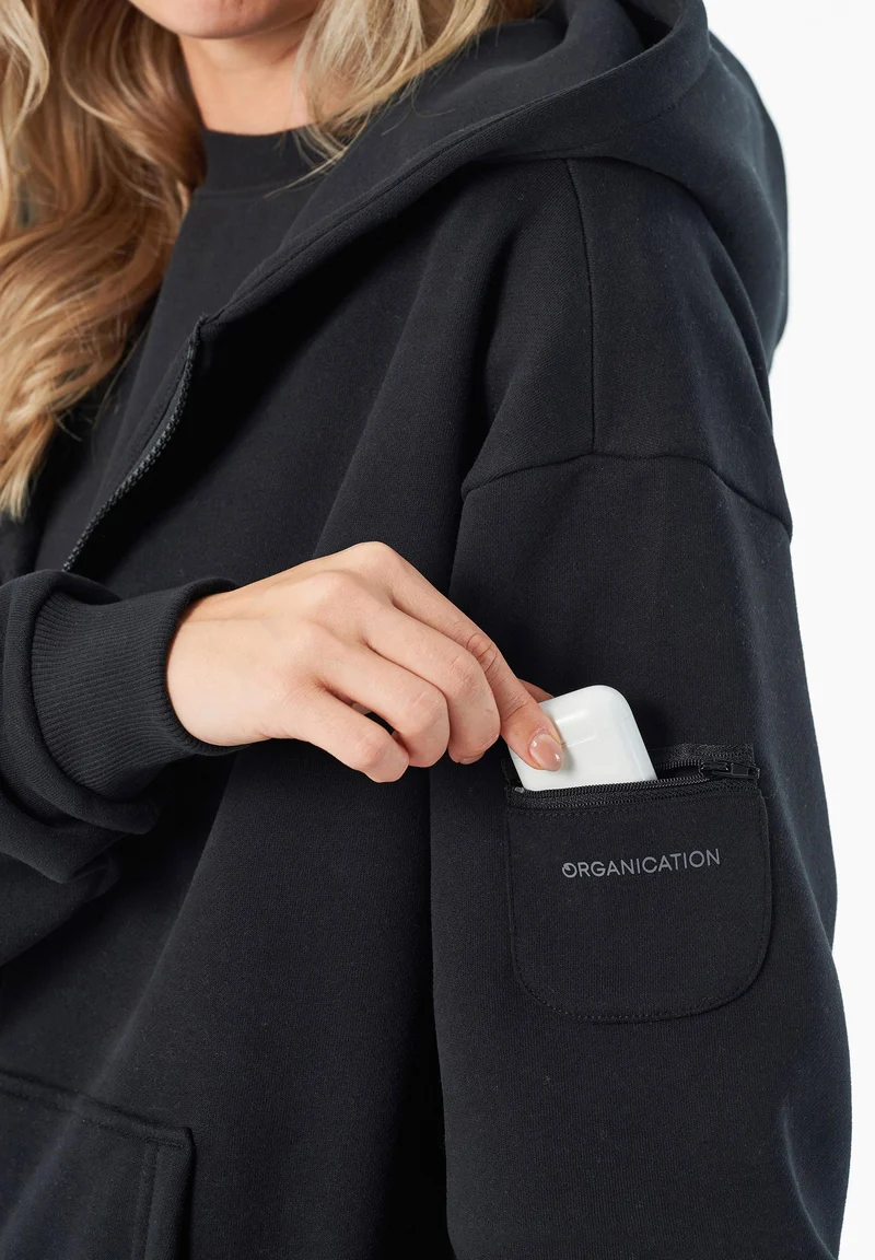JENNA | Essentials Travel Unisex Full Zip-Hoodie aus Bio-Baumwolle und recyceltem Polyester