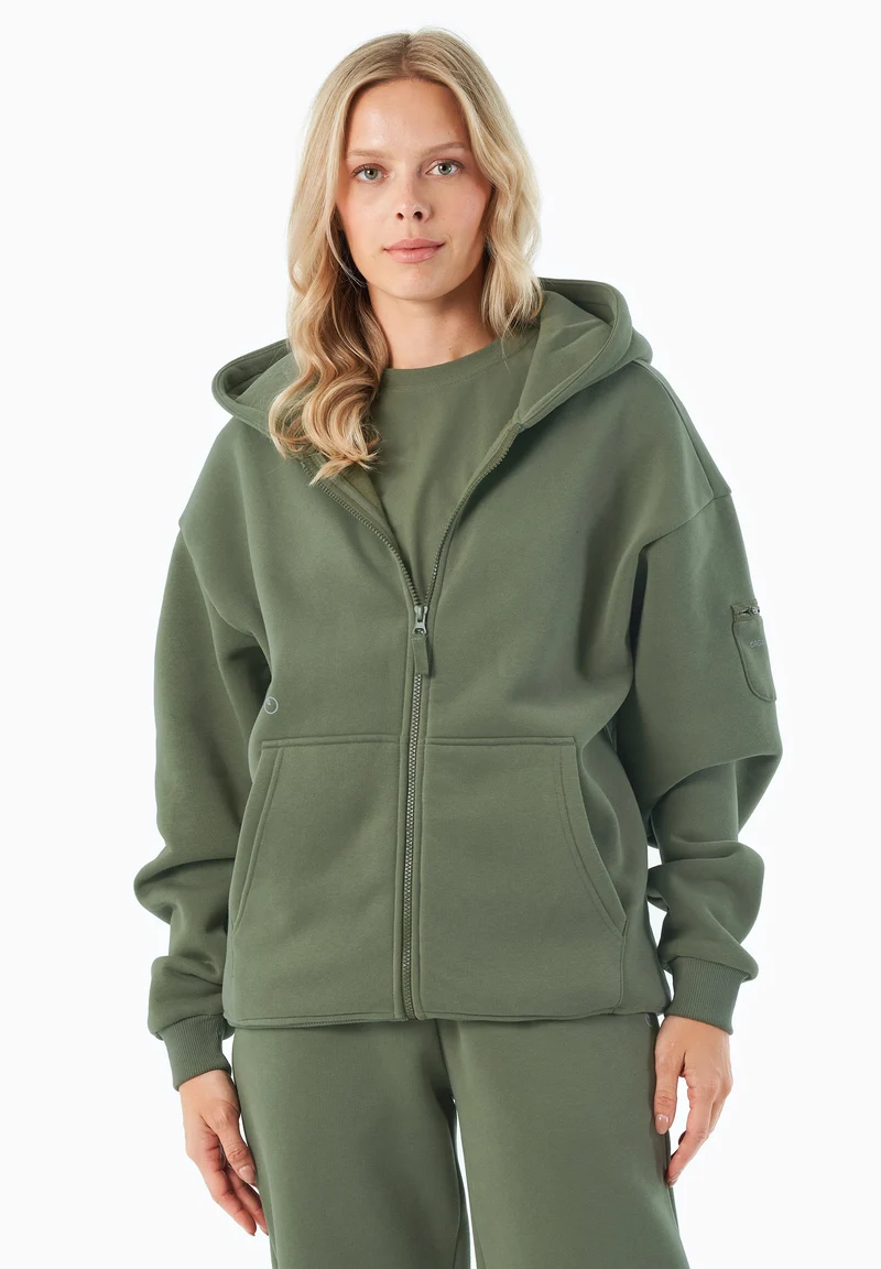 JENNA | Essentials Travel Unisex Full Zip-Hoodie aus Bio-Baumwolle und recyceltem Polyester