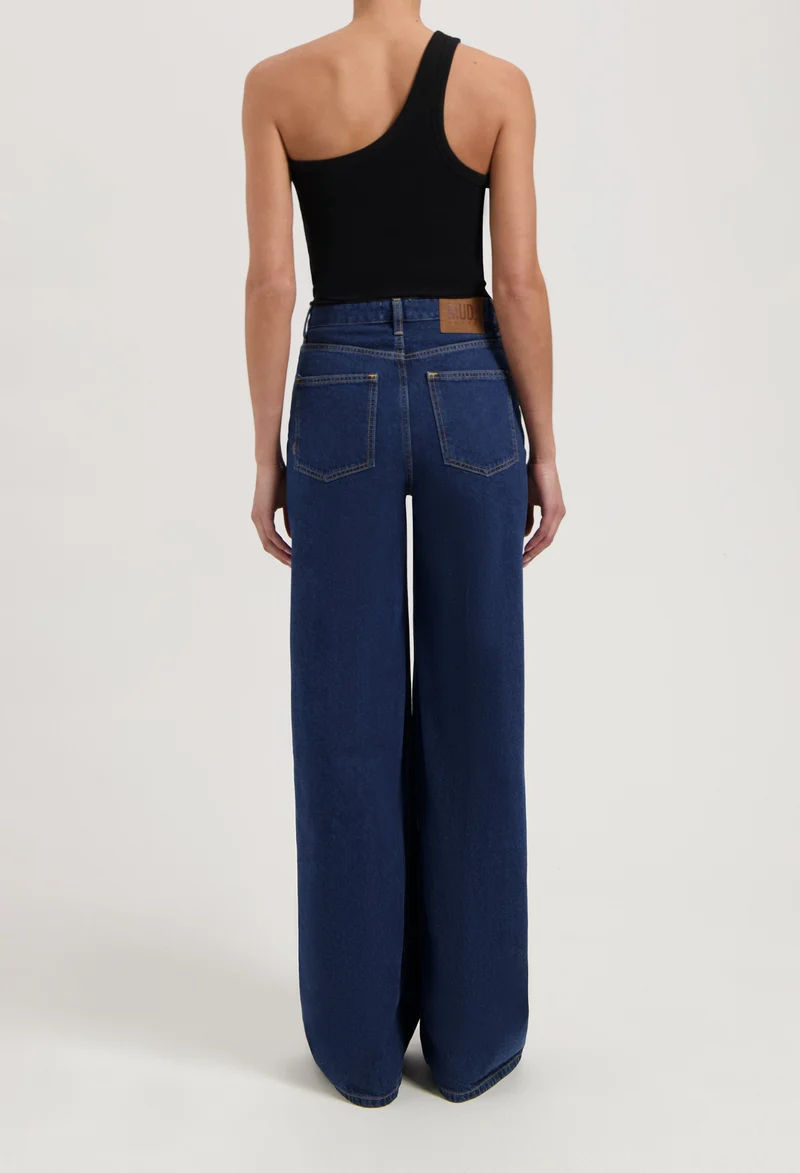 Sara High Loose - Stone Indigo
