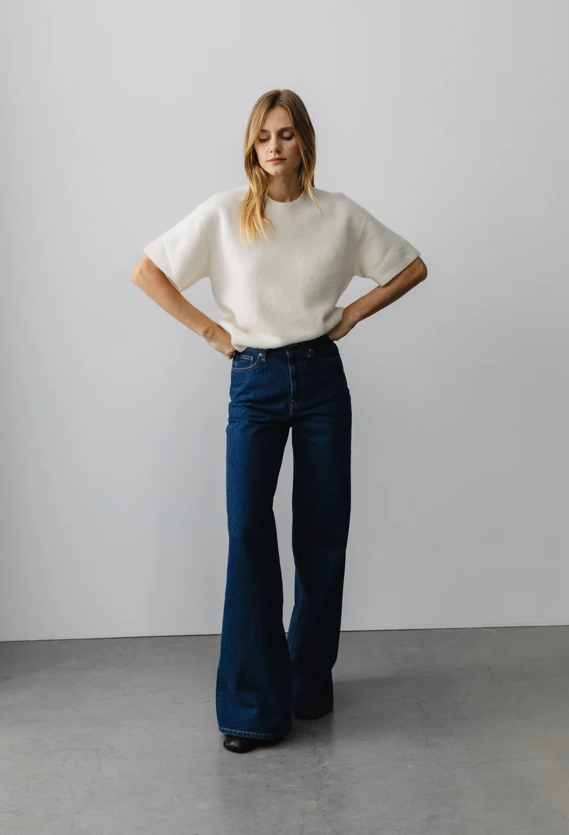 Sara High Loose - Stone Indigo