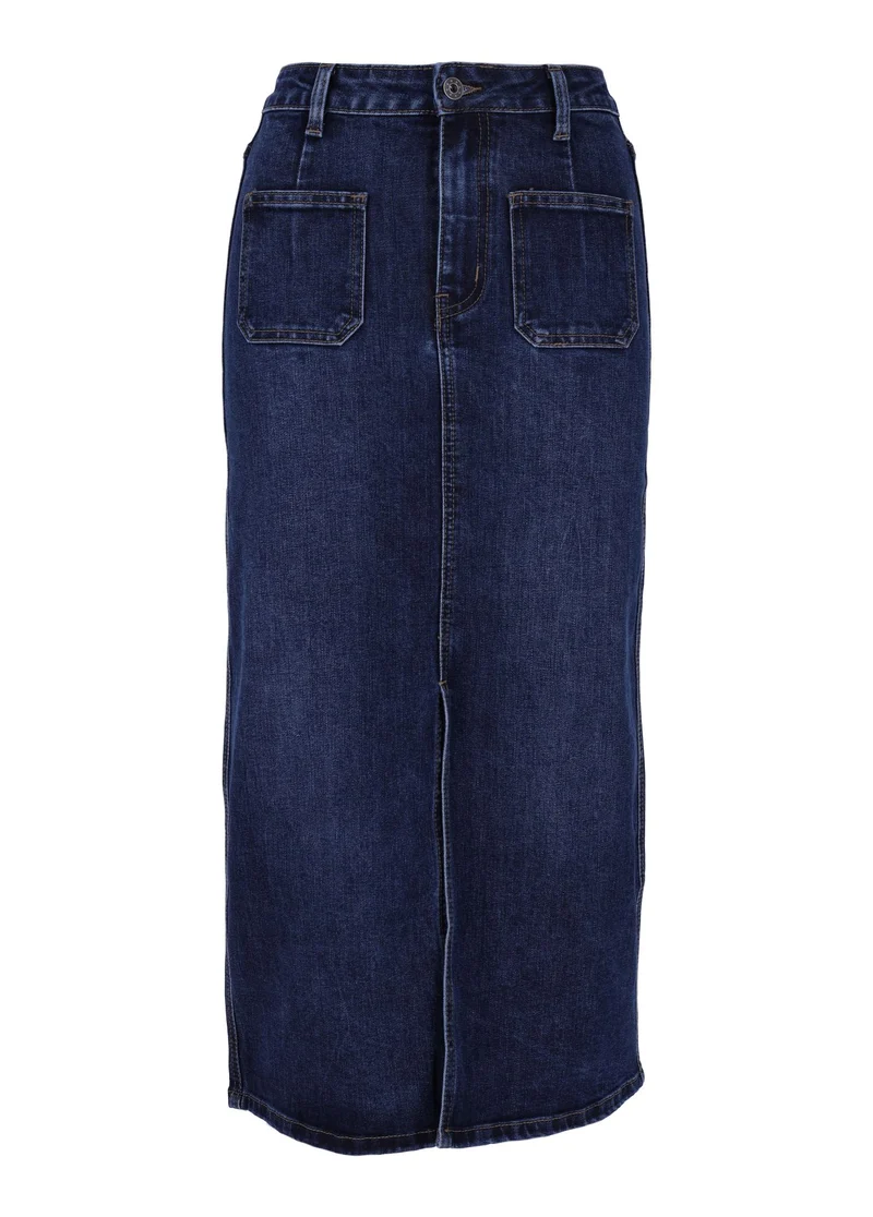 Splash of Color Jeansrock Midi