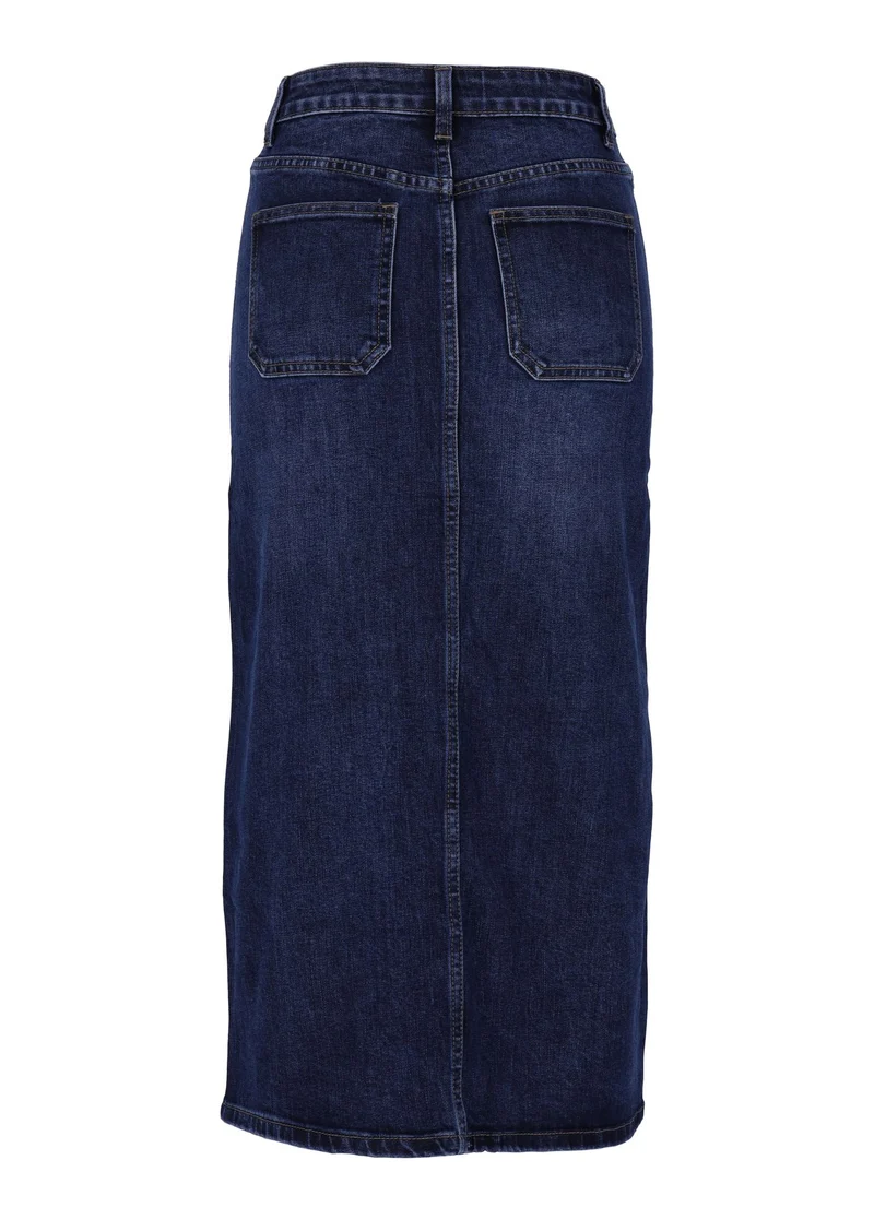 Splash of Color Jeansrock Midi