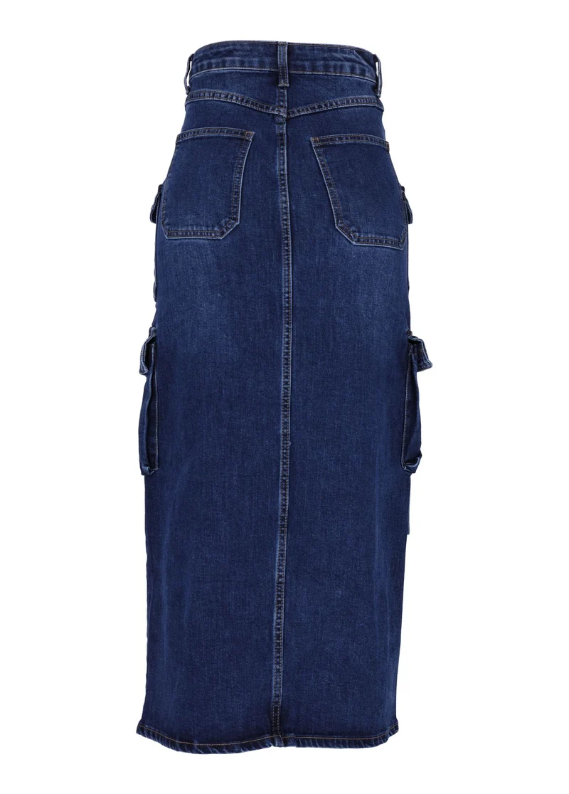Splash of Color Jeansrock Cargo