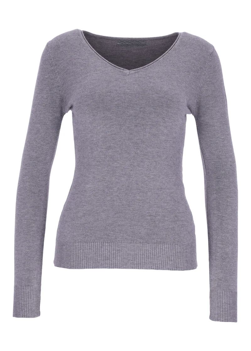 Splash of Color Strickpullover V-Ausschnitt