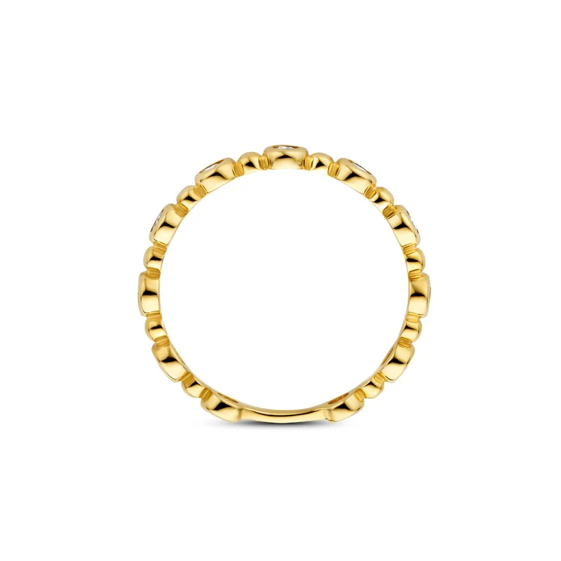 Beloro Jewels Monte Napoleone Stella 9 karat gold ring with zirconia BO330037-58