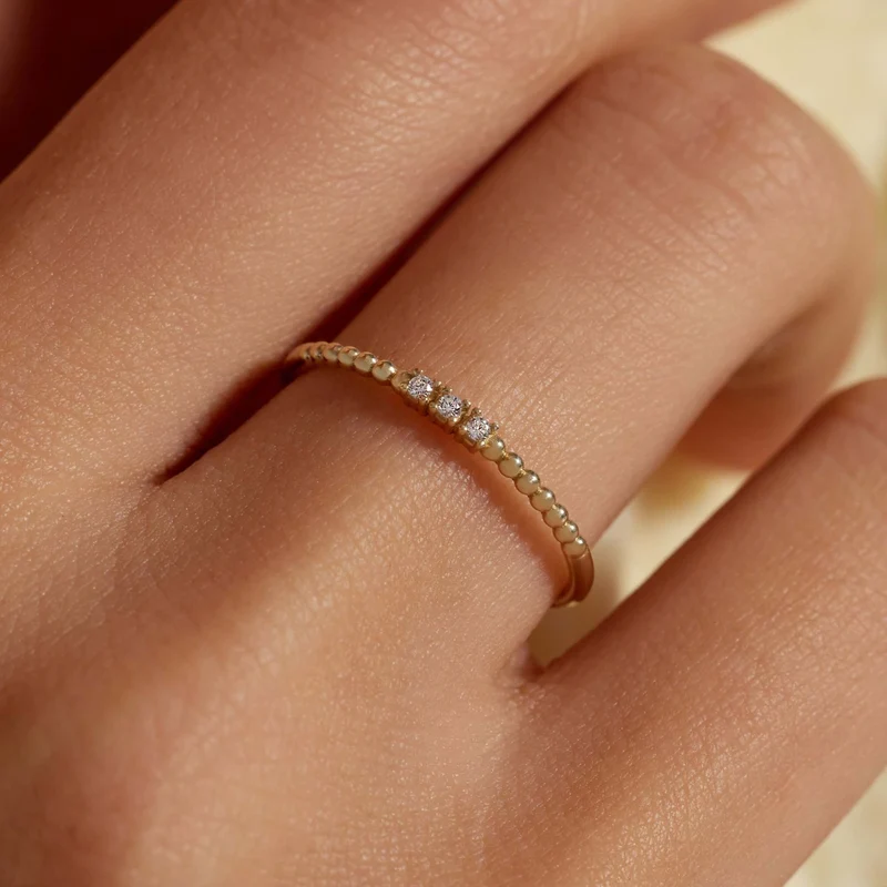 Beloro Jewels Monte Napoleone Mauve 9 Karat Gold Ring mit Zirkonia-Steinen BO330056-60