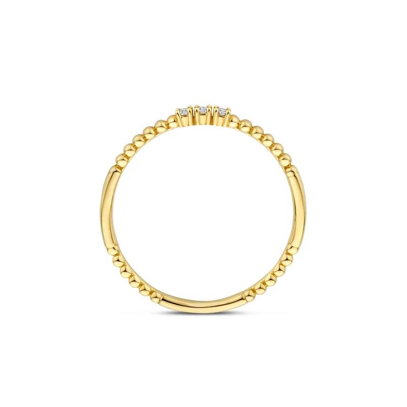 Beloro Jewels Monte Napoleone Mauve 9 Karat Gold Ring mit Zirkonia-Steinen BO330056-60