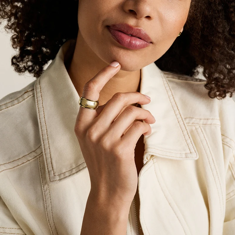 Fossil Sadie Gold Coloured Ring JF048357107