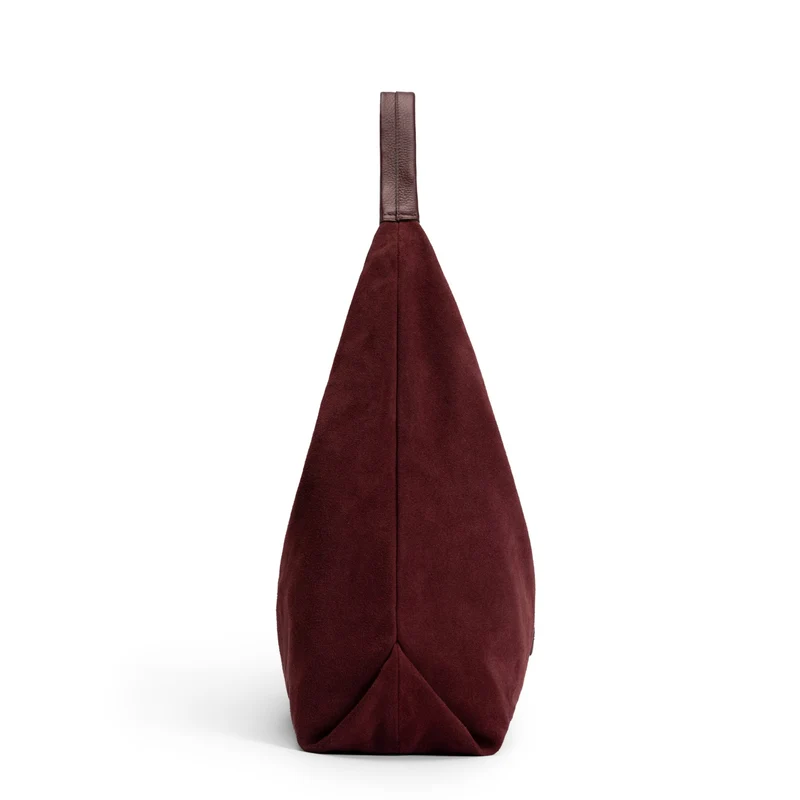 Isabel Bernard Honoré Grace bordeauxrote Wildleder-Schultertasche IB25093-152