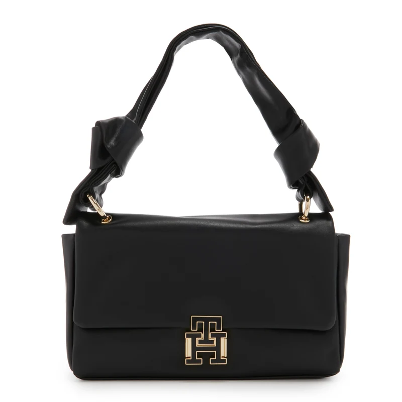 Tommy Hilfiger Pushlock damen Schultertasche Schwarz AW0AW15685BDS
