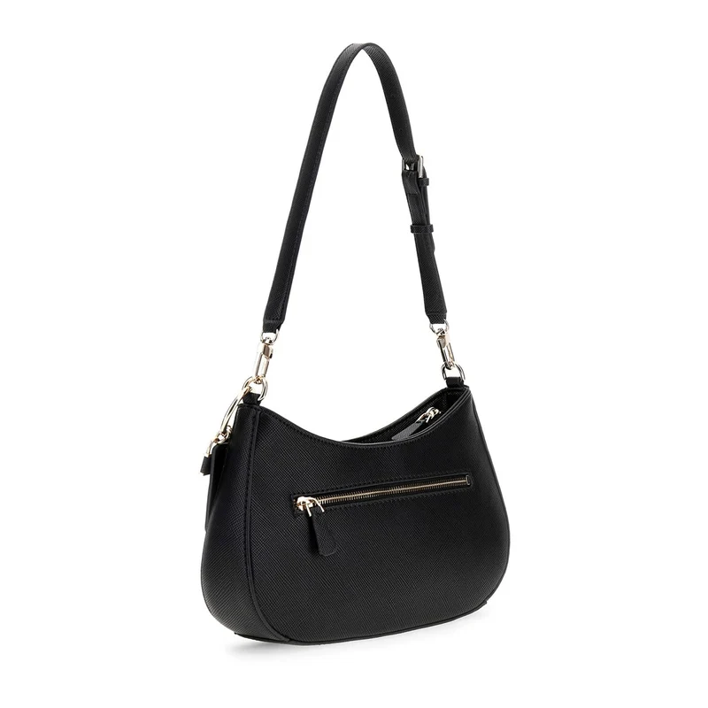 Guess Noelle Black Top Zip Shoulder Bag HWZG96-72180-BLA