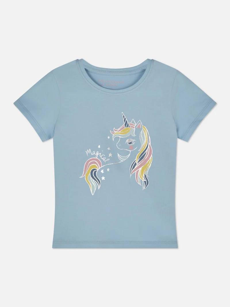 Mixed Print Short Sleeve T-Shirt