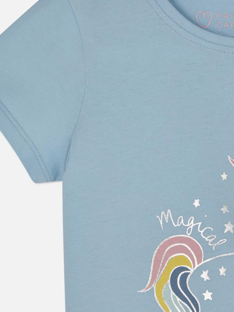 Mixed Print Short Sleeve T-Shirt