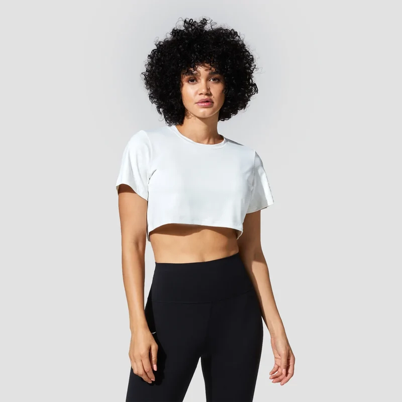 Graphic Wave Eyes Crop Top