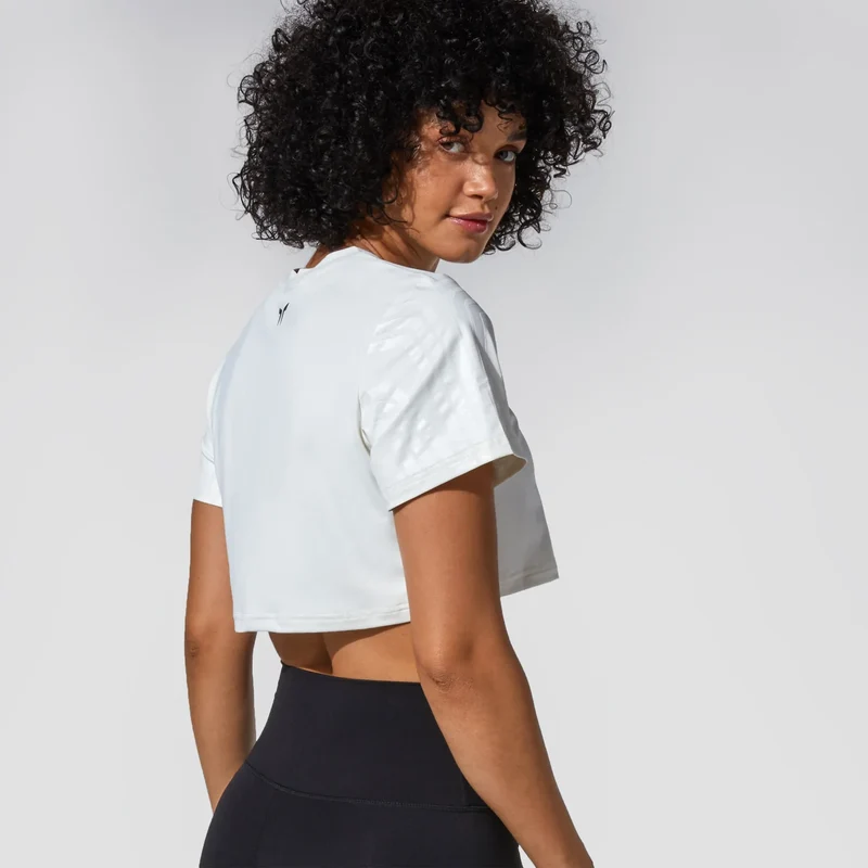 Graphic Wave Eyes Crop Top