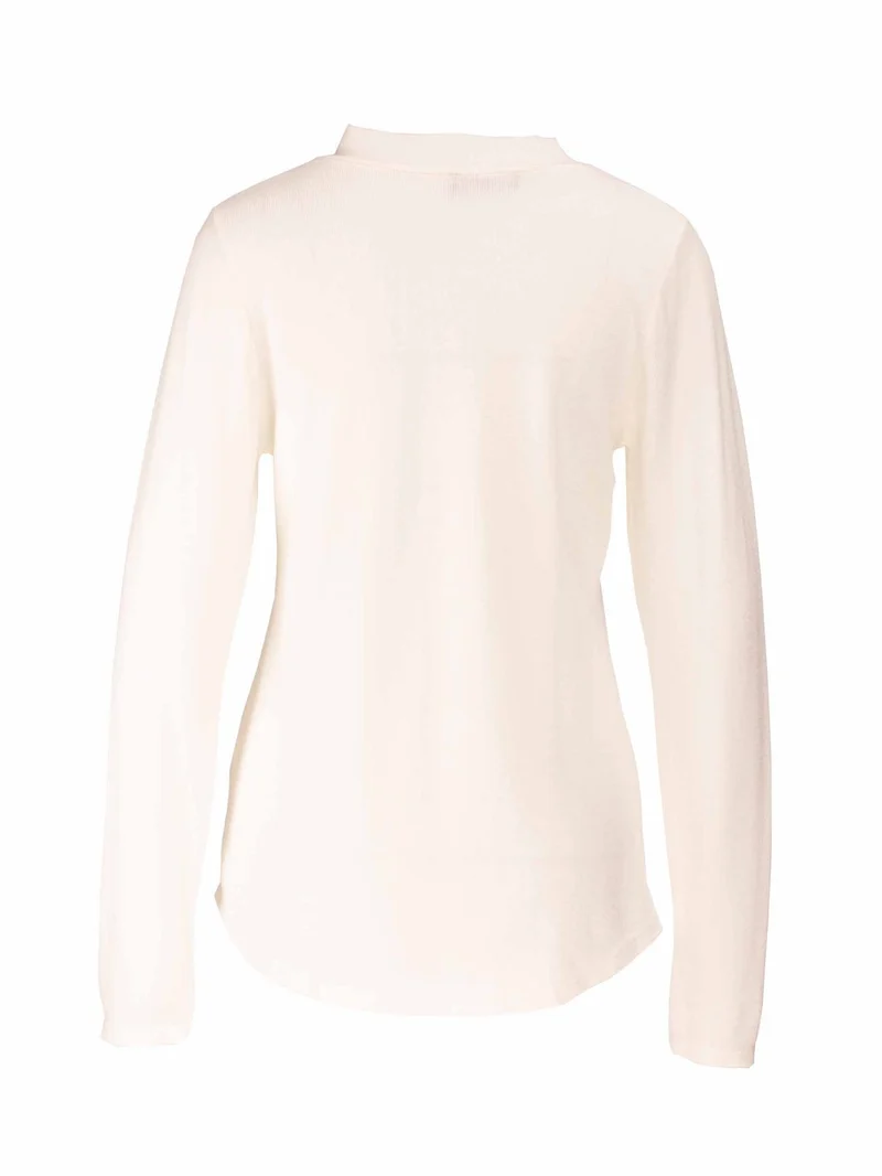 Splash of Color Strick Shirt Knopfleiste
