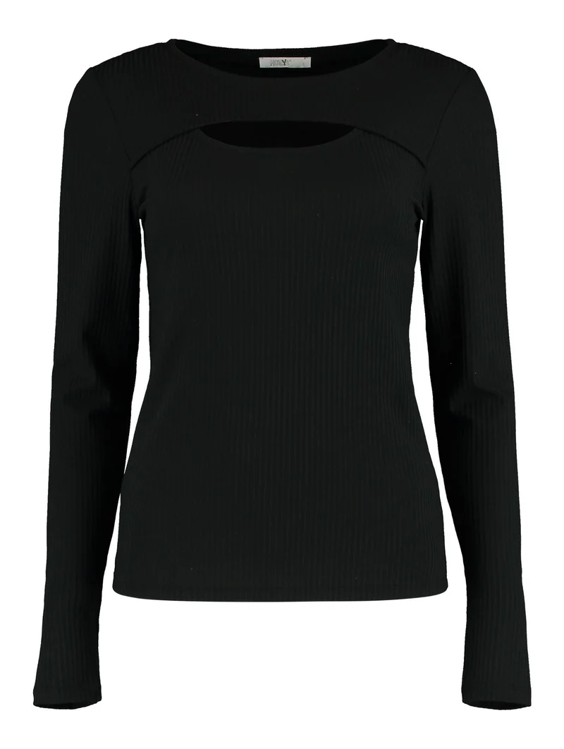 Hailys Langarm Shirt mit Cut-Outs