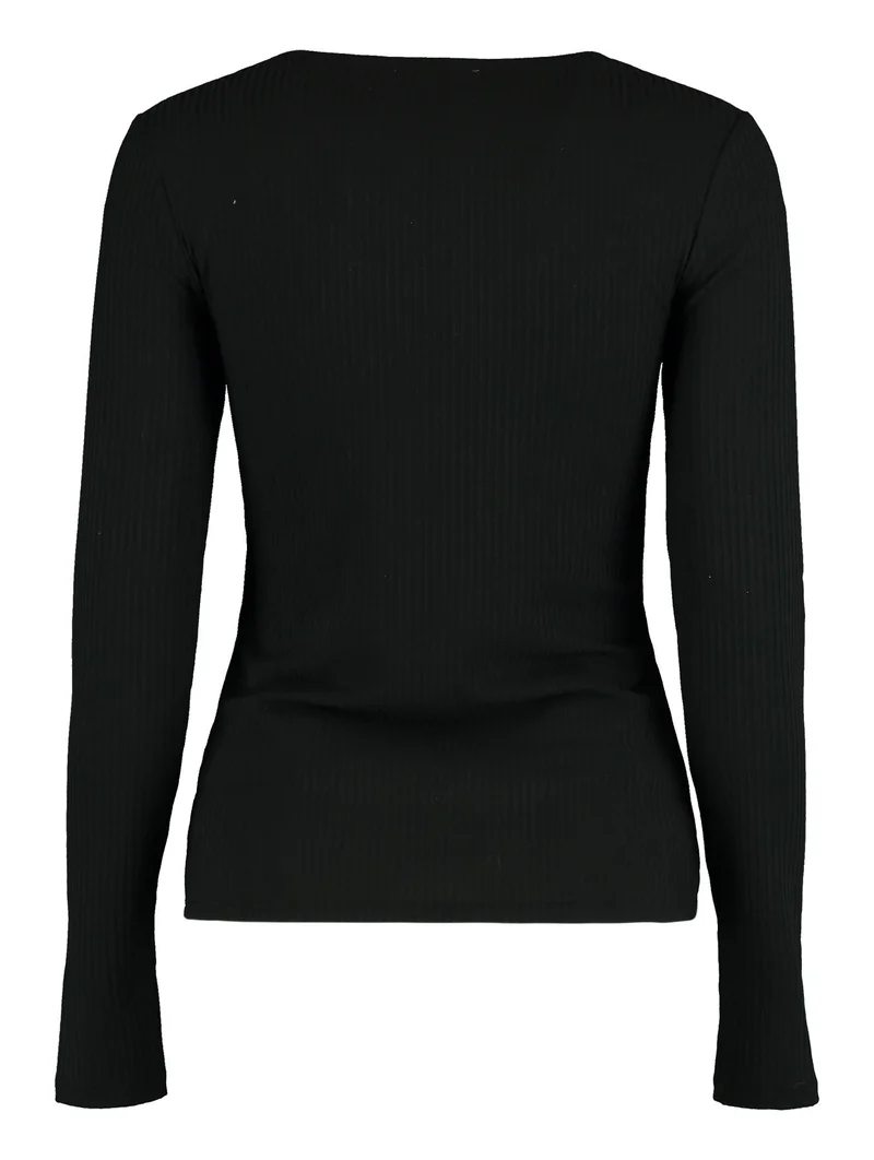 Hailys Langarm Shirt mit Cut-Outs