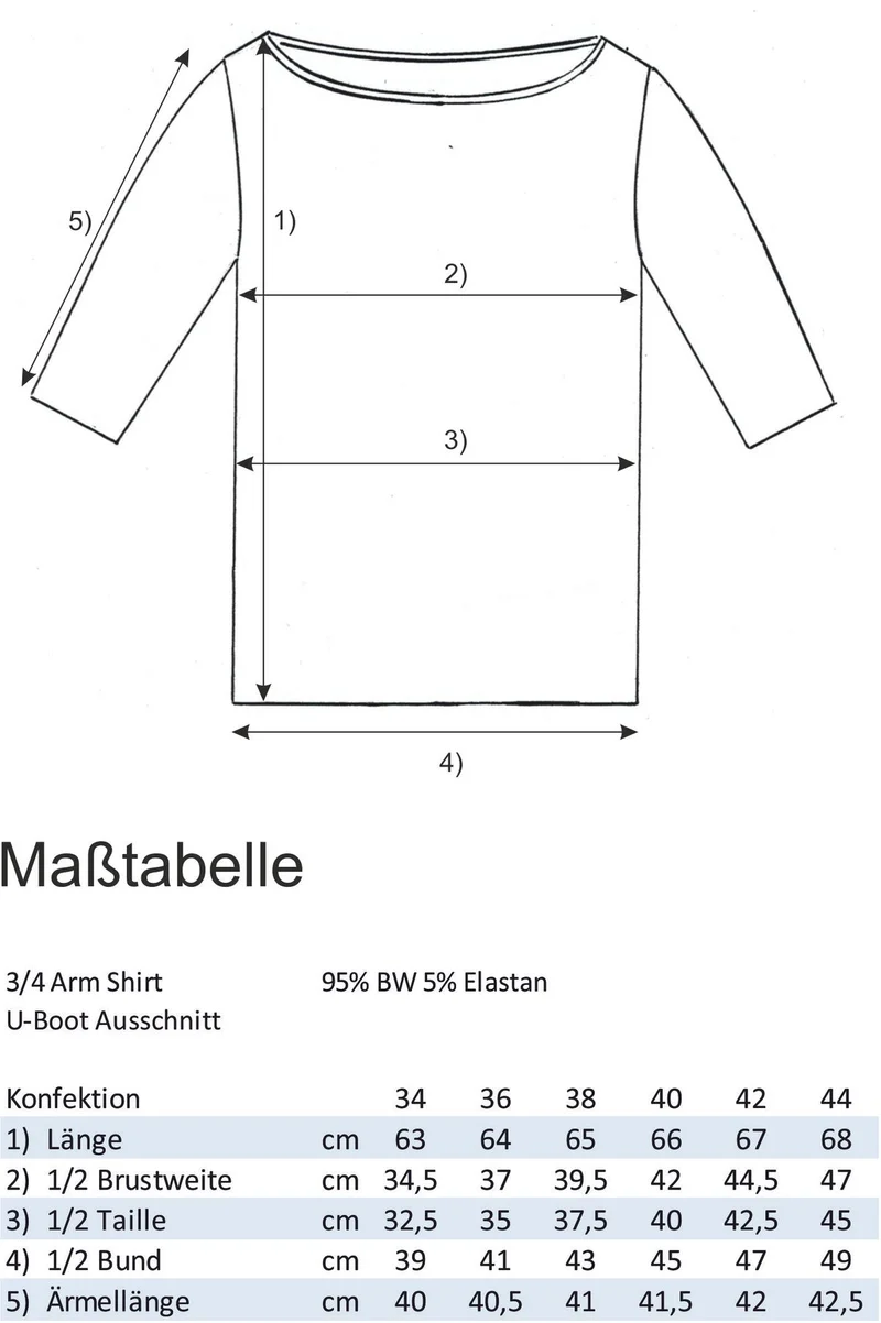 Splash of Color 3/4-Arm Shirt U-Boot