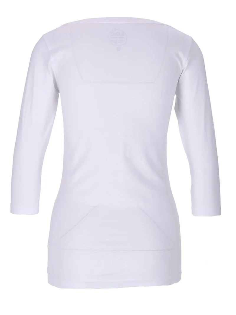 Shirt 3/4 Arm Baumwolle Weiß