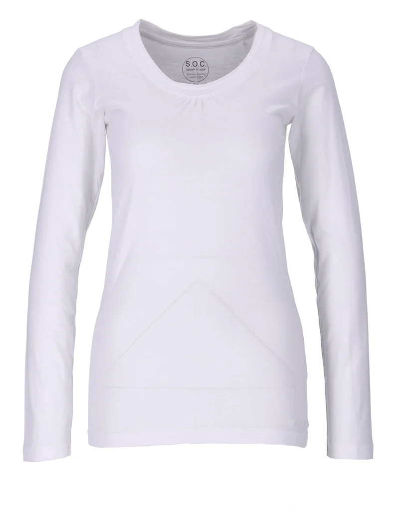 Langarmshirt Raffung - Splash of Color