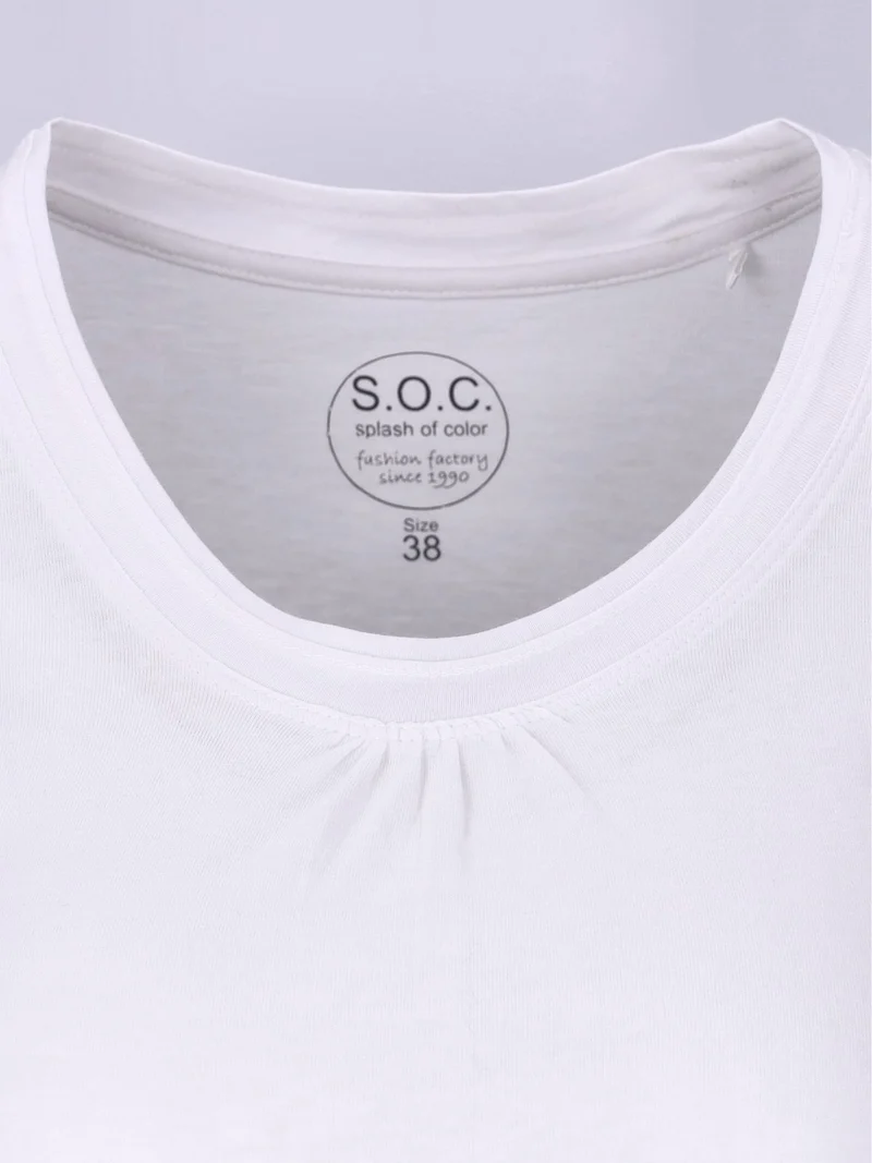 Langarmshirt Raffung - Splash of Color