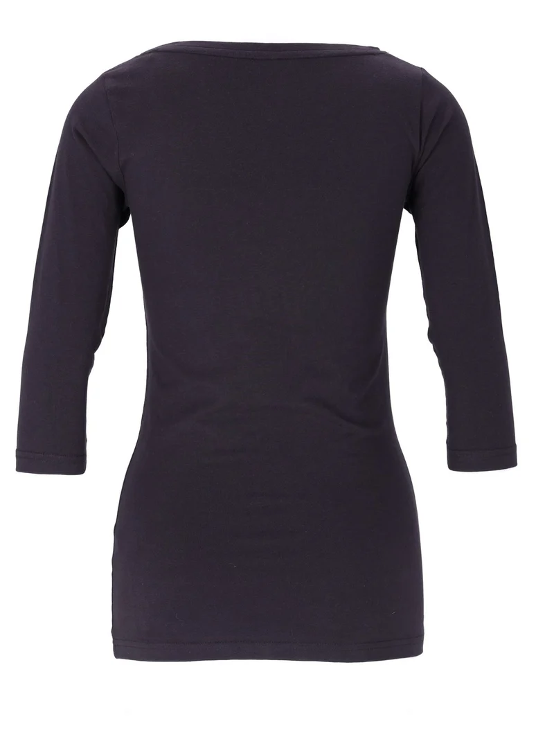 Shirt 3/4 Arm Baumwolle Schwarz