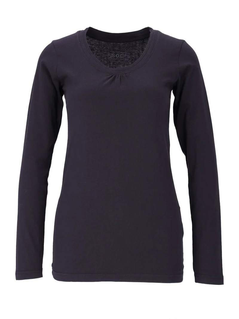 Langarmshirt Raffung - Splash of Color