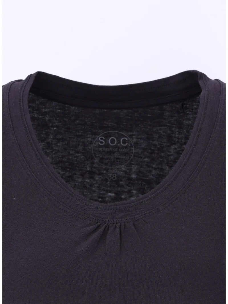 Langarmshirt Raffung - Splash of Color