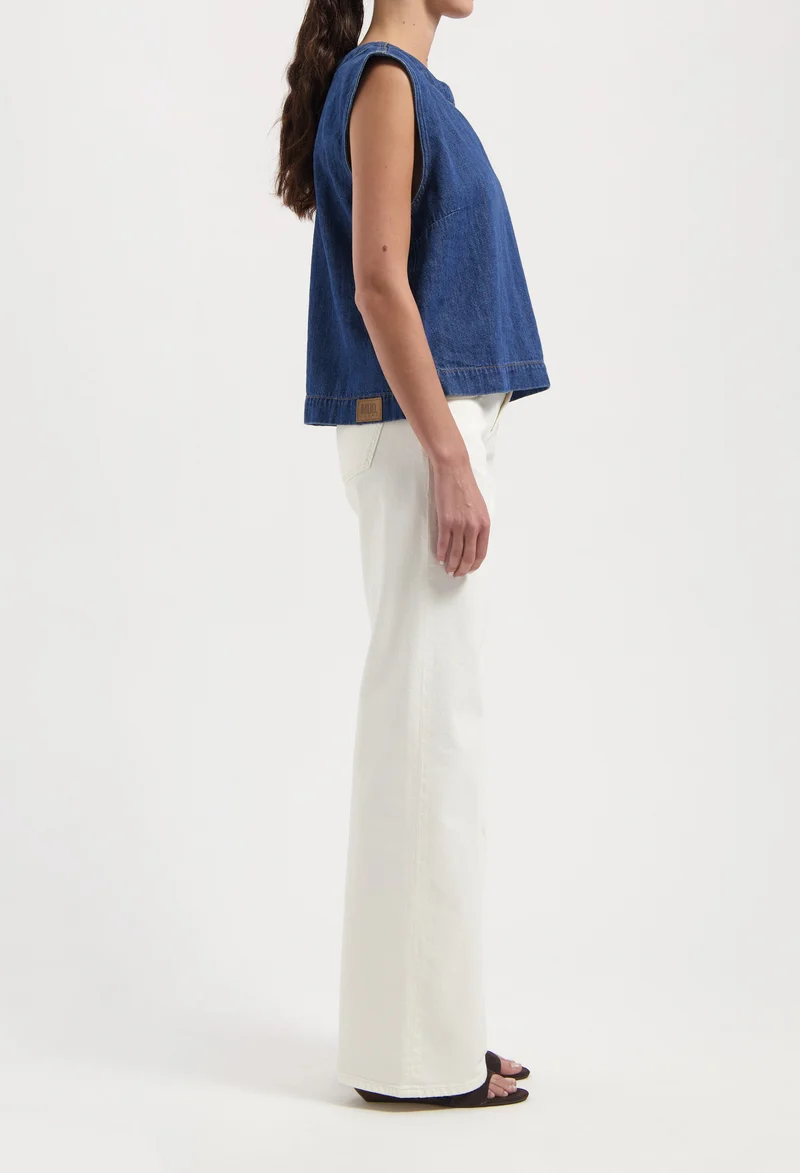Noa Top - Stone Indigo