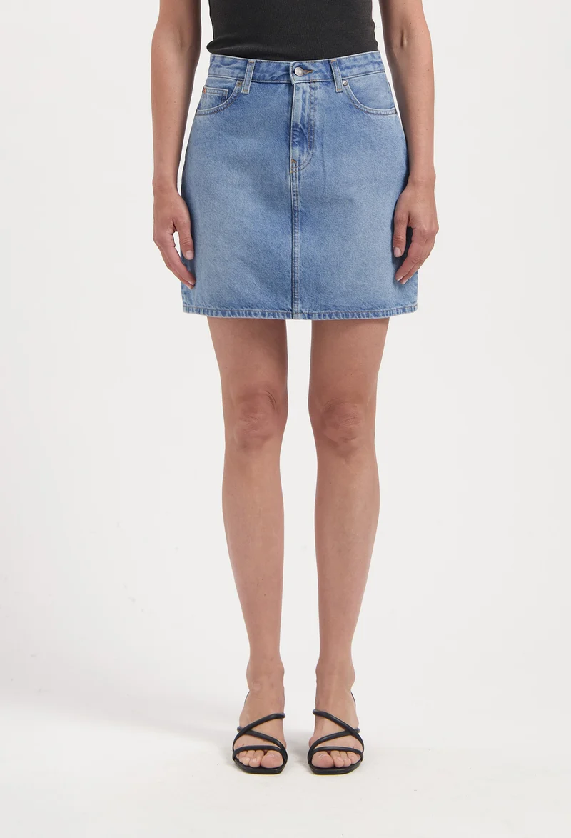 Audry Mini Skirt - Light Stone Vintage