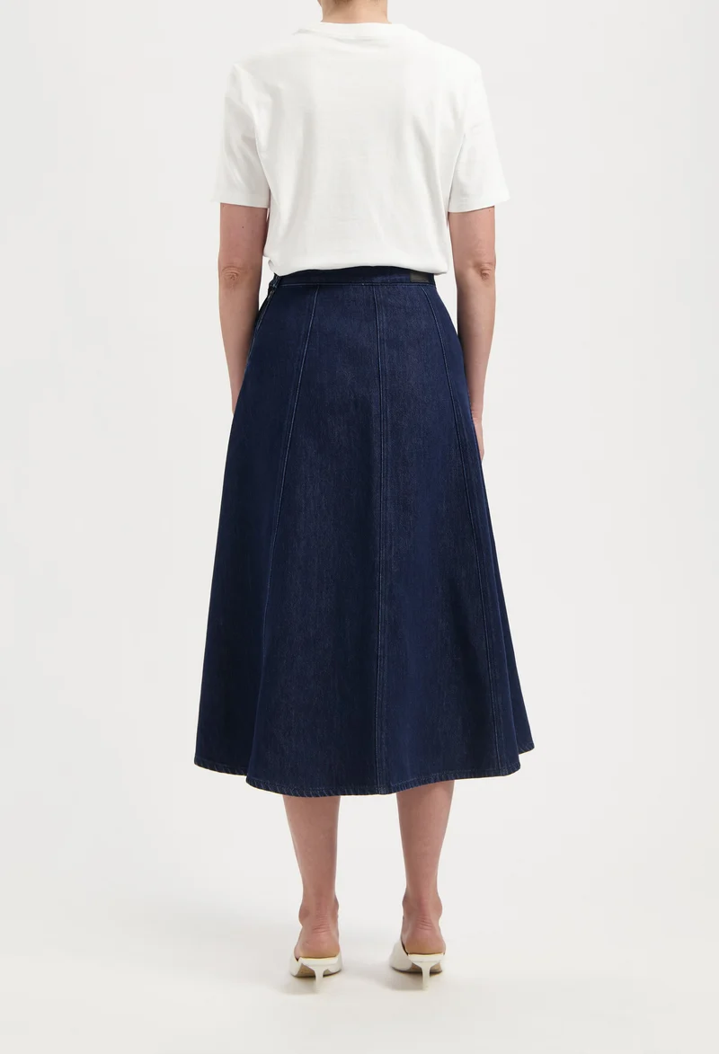 Mae Panel Skirt - Stone Indigo