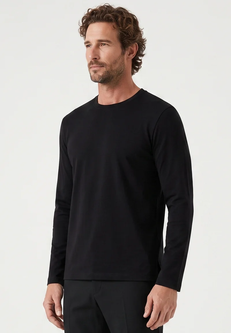 Longsleeve aus Bio-Baumwolle im Interlock-Strick