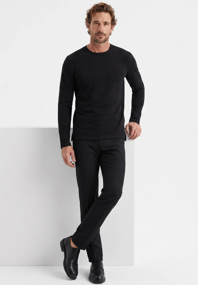 Longsleeve aus Bio-Baumwolle im Interlock-Strick