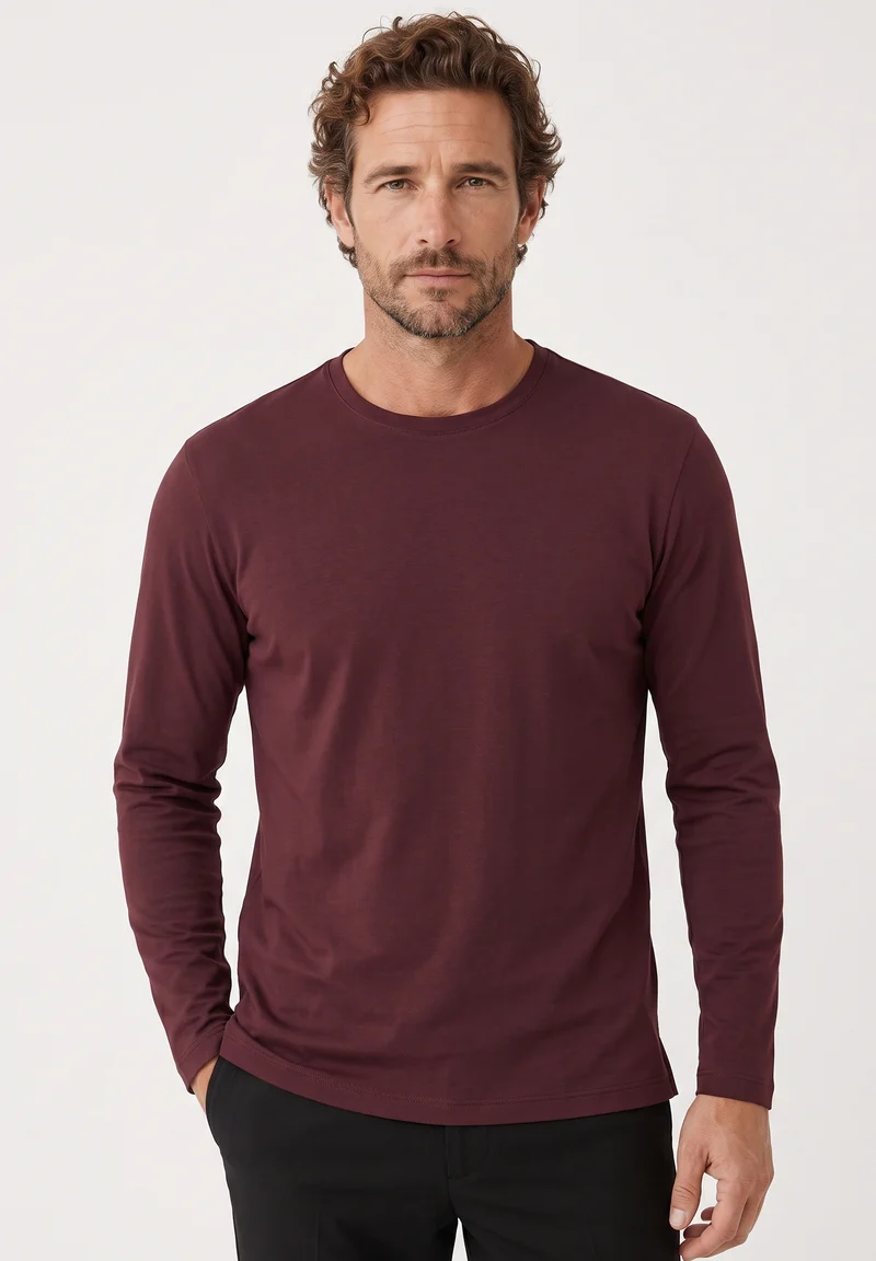 Longsleeve aus Bio-Baumwolle im Interlock-Strick