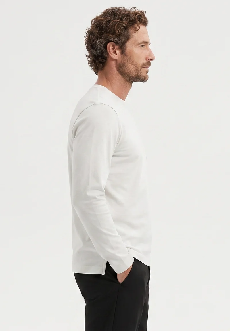Longsleeve aus Bio-Baumwolle im Interlock-Strick