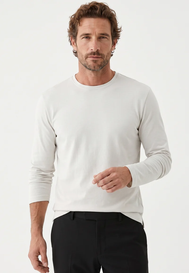 Longsleeve aus Bio-Baumwolle im Interlock-Strick
