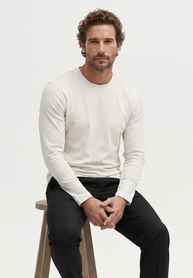 Longsleeve aus Bio-Baumwolle im Interlock-Strick