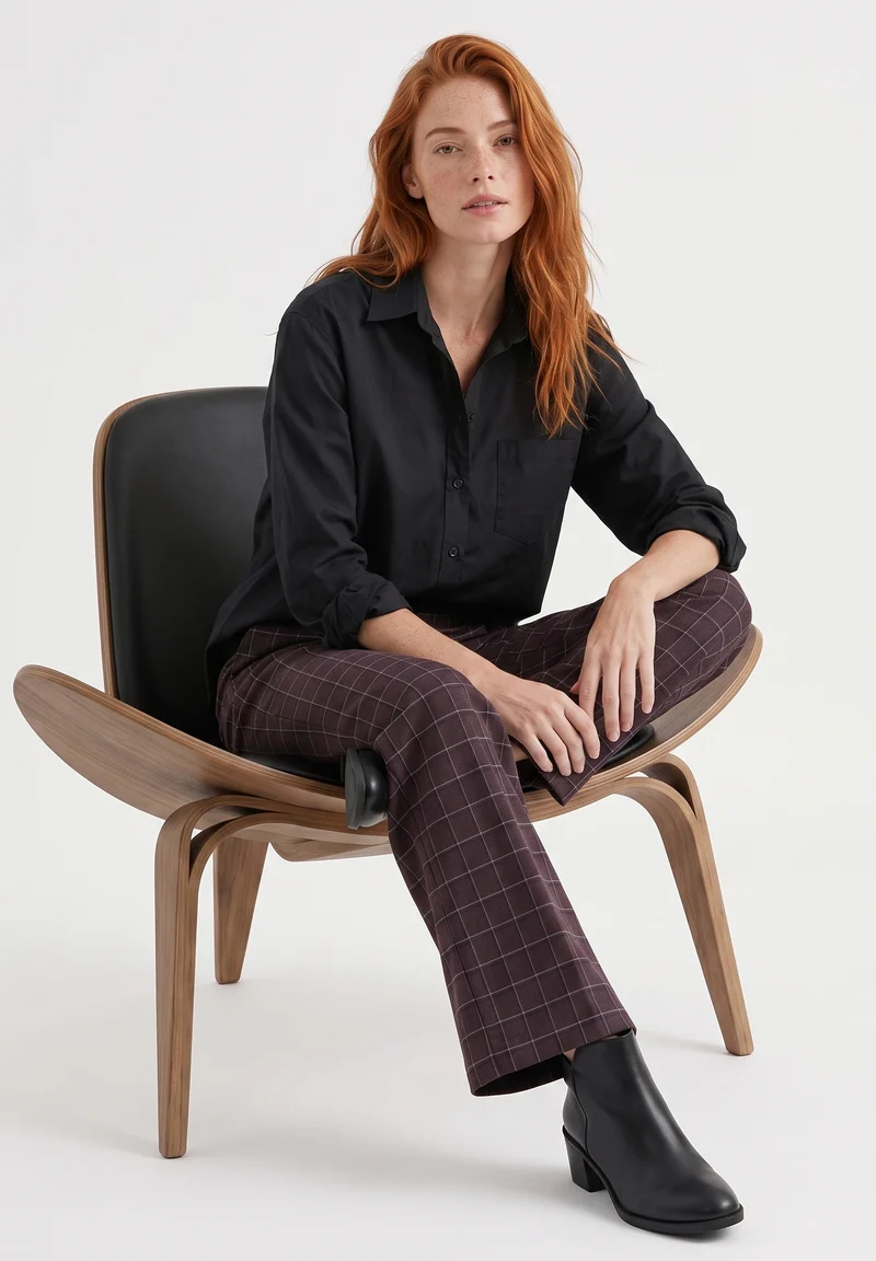 Hemdbluse aus Bio-Baumwolle im Popeline-Gewebe