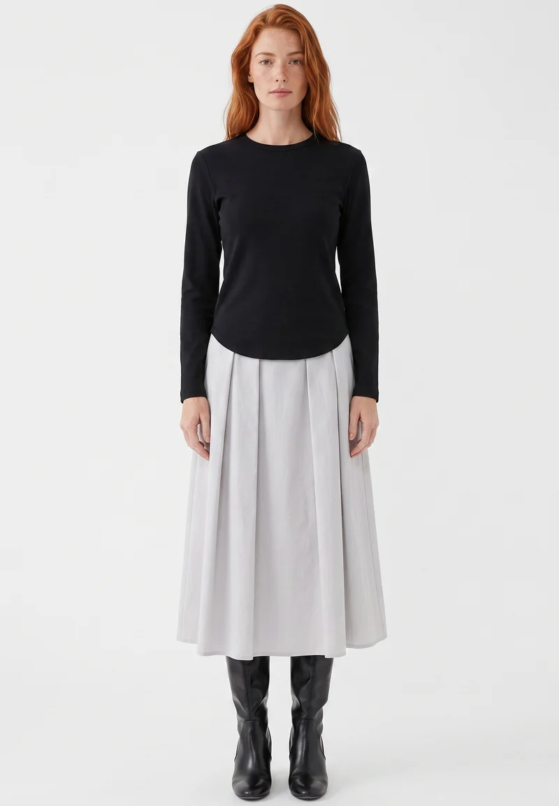 Slim-Fit-Longsleeve aus Bio-Baumwolle