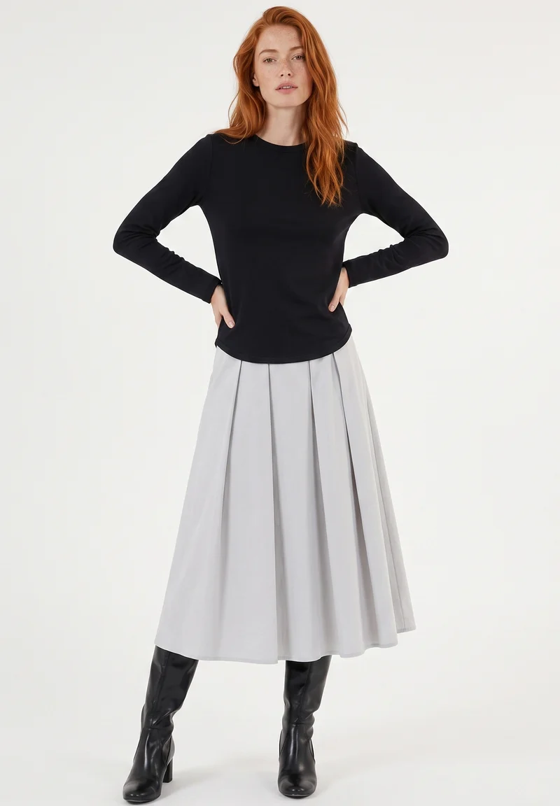 Slim-Fit-Longsleeve aus Bio-Baumwolle