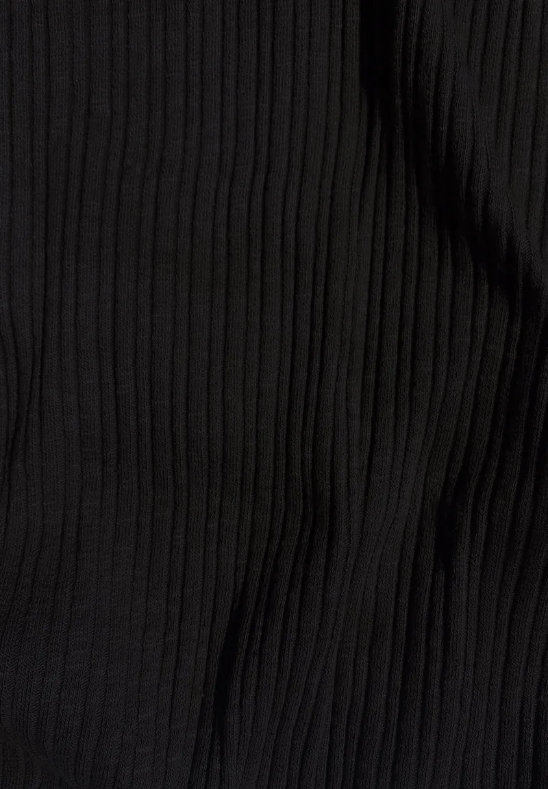 Longsleeve aus Bio-Baumwolle im Rippstrick