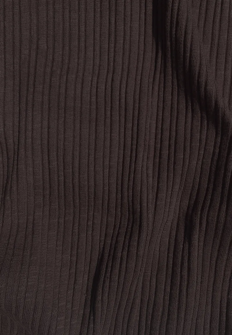 Longsleeve aus Bio-Baumwolle im Rippstrick