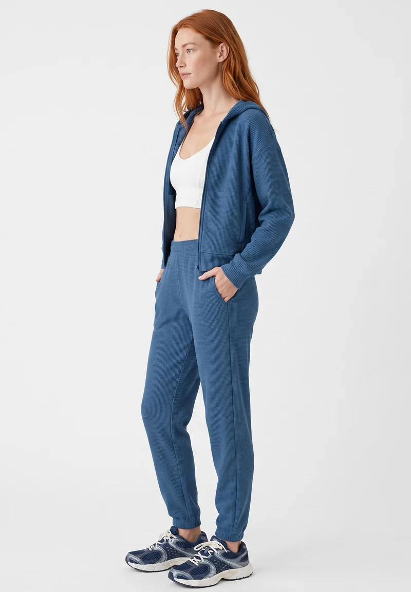 PARISS | Waffel Jogginghose aus Bio-Baumwolle und recyceltem Polyester