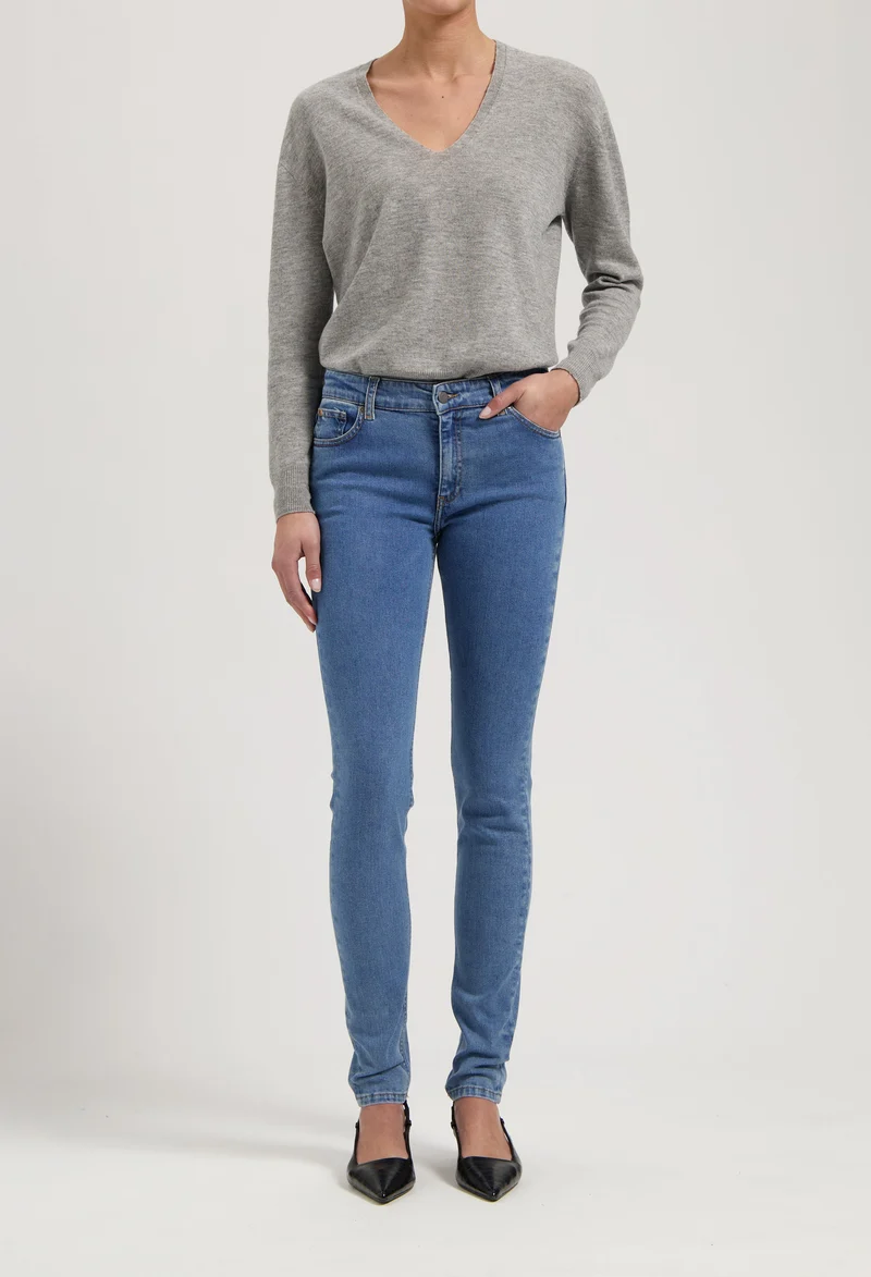 Skyler Mid Skinny - Stone Vintage